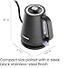 Chefman Gooseneck Electric Kettle, 0.8L Pour Over Tea Kettle for Coffee and Tea, One-Touch Operation, Boil-Dry Protection, Auto Shut-Off, Ultra-Fast Hot Water Boiler – Black