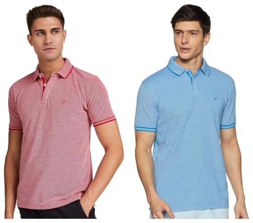 Image of Allen Solly Men's Cotton Regular Fit Polo T-Shirt