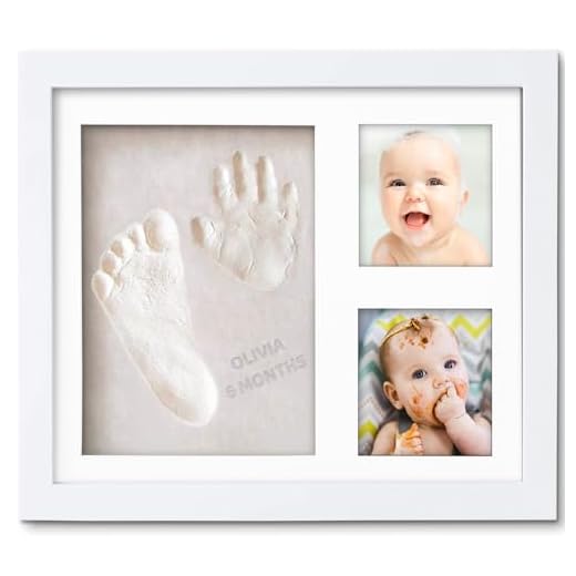 Baby Handprint Kit |NO Mold| Baby Picture Frame, Baby Footprint kit, Perfect for Baby Boy Gifts,Top Baby Girl Gifts, Baby Shower Gifts, Newborn Baby Keepsake Frames