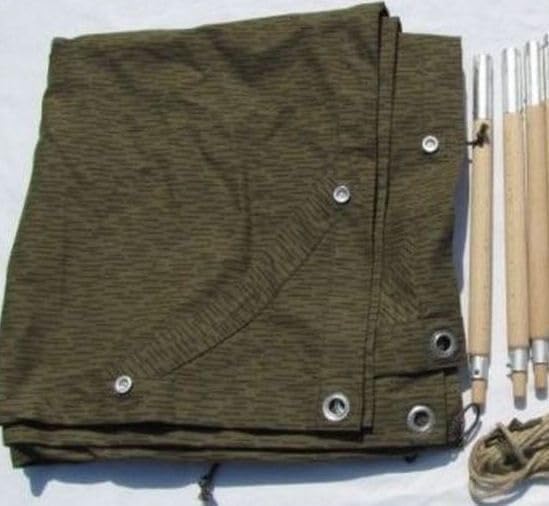 東ドイツ軍 テントシート レインドロップカモフラージュ（軍幕） 東ドイツ軍 テントシート レインドロップカモフラージュ（軍幕