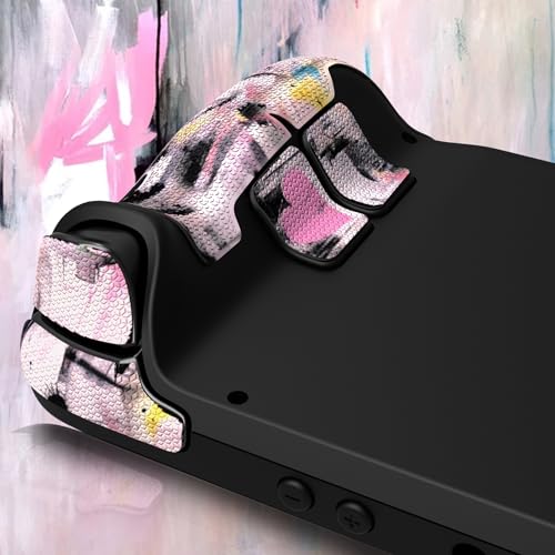 Image of PlayVital Premium Split Handle Grips for Steam Deck LCD & OLED - Soft Rubber Pads, Trackpads Skin, Trigger Back Button With Thumb Grips - Hexagonal Diamond Textured Lovely Punky Bunny