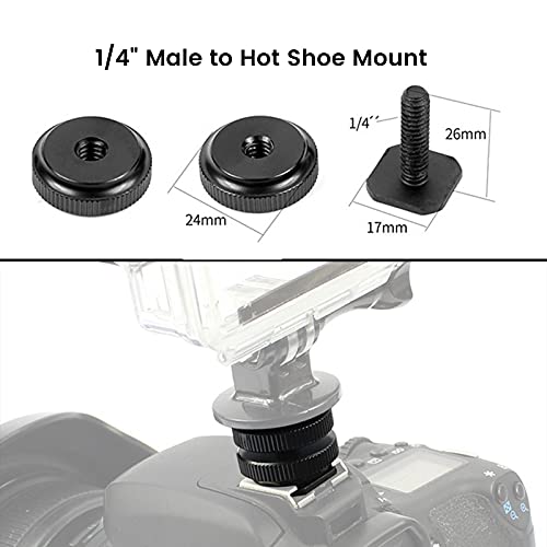 Tripod Screw Adapter 26PCS Camera Screws 1/4" to 3/8" Convert Screw for