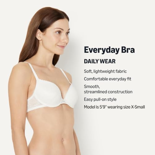 Image of Amazon Essentials Women's Padded Underwire Lace Push-Up Bra, Pack of 2