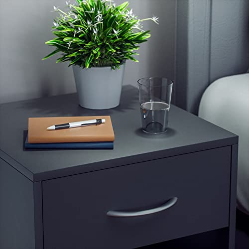 CASARIA 2X Nachttisch mit Schublade Anthrazit – Ansicht 3