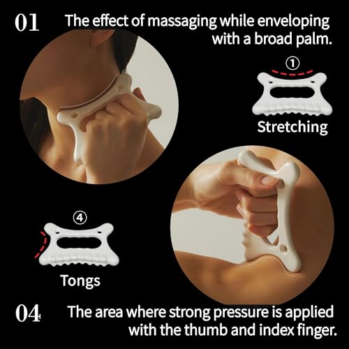 ROSE DE JARDIN Ceramic Gua Sha, Face&Body Guasha, Korean Gausha, Face Lift, Muscle Relief Massage Board, Skin Care Gift for Men Women - Image 7