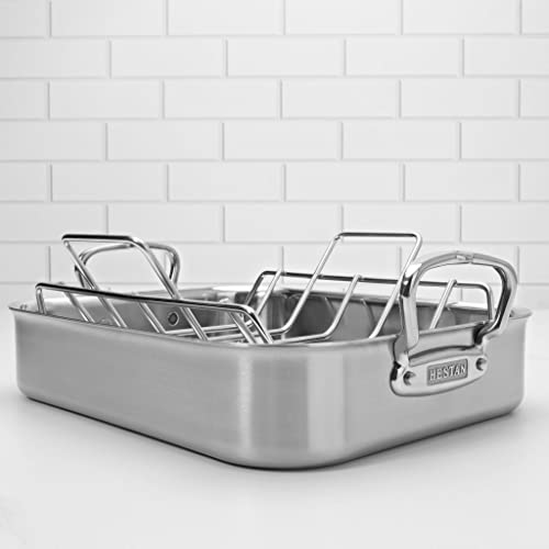 Hestan - Stainless Steel Classic Roaster With Rack, Induction Cooktop Compatible #TOP7