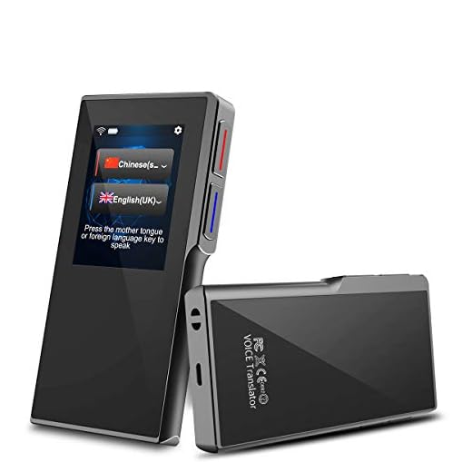 Buoth traductor instantaneo Dispositivo inteligente de traducción de idiomas soporte de pantalla táctil de alta definición de 2,4 pulgadas. 70 idiomas