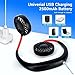 Portable Neck Fan Rechargeable Personal Hand-Free Fan Mini USB Wearable Neckband Sport Fan, 3 Speed Adjustable, 360 Degrees Free Rotation Perfect for Working, Traveling, Office, Reading (Black)