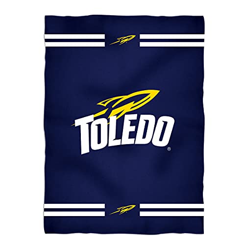 Vive La Fete College Blanket, Officially Licensed University of Toledo Rockets, Warm & Lightweight Throw Measuring 40" X 58" from