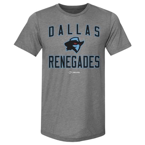 500 LEVEL Dallas Renegades Team Away Men's Premium T-Shirt (Tri Gray, X-Large)
