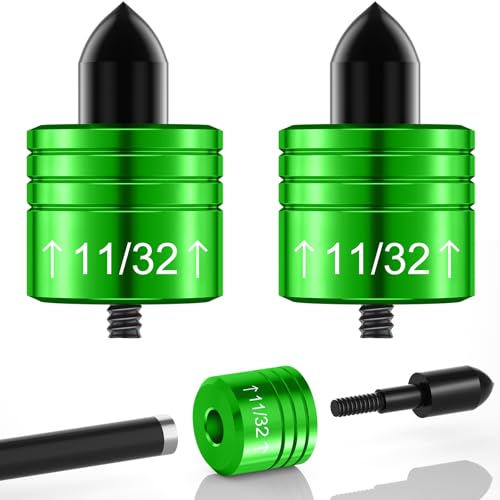 VORIGY 2PCS Green Crossbow Bolt Decocking Heads - Universal Fit Hunting & Competition Crossbow Arrow Release Tips for Recurve & Compound Bows