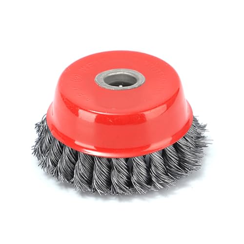 RGYBAO 3/4Inch Rust Removal Steel Wire Wheel Brush for Surfaces and Metal Finishing in Automotive and Home Maintenance