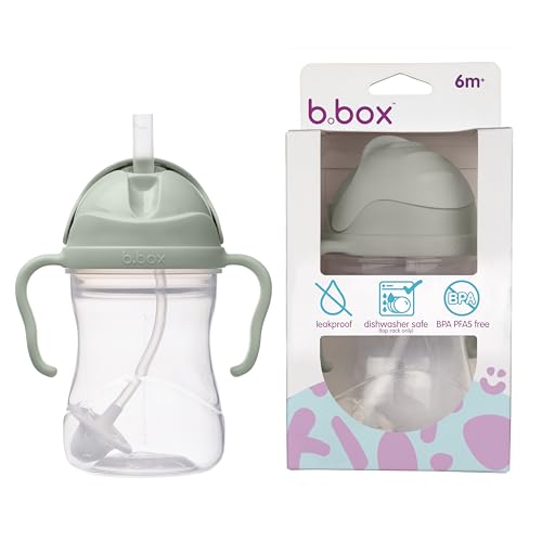 B.Box Sippy Cup | Drink From Any Angle | Fliptop, Weighted Straw, Leak Proof & Easy Grip | Bpa Free, Dishwasher Safe | From 6M+ | 240Ml