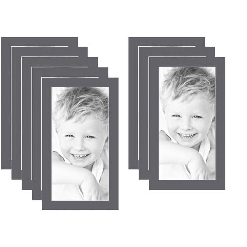10x20 Granite/Mountain Grey Custom Mat for Picture Frame with 6x16 Opening Size (Mat Only, Frame NOT Included) - 8 Pack