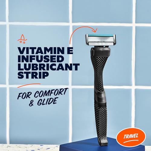 Dollar Shave Club | Travel Shave Set | 4 Swift Rinse Refill Cartridges, 1 Handle (Black), 1 Razor Cover - Image 7