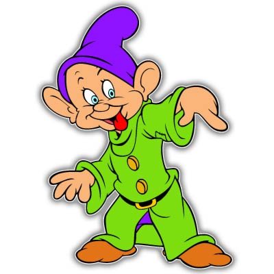 Snow White and Seven 7 Dwarfs Dopey vynil car sticker 4