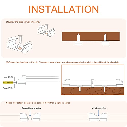 Onlylux 8Ft Led Shop Light - 90W 11000Lm 5000K, 8 Foot Led Shop Light Fixture, V Shape Bulbs For Garage, 8 Ft Led Lights, Plug And Play (10 Pack) #TOP6