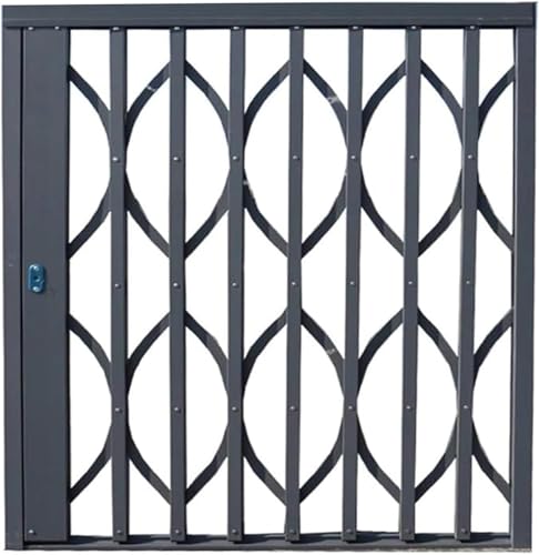 Lockable Sliding Window Security Bars, Outdoor Foldable Aluminum Guardrail Fence for Home Basement Safety(36x32in/91x81cm)