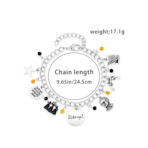 Image of HANRESHE Gift Necklace Not Throwing Away My Shot Necklace Rise Up Tri-Layer Broadway Musical Pendants Jewelry Gift