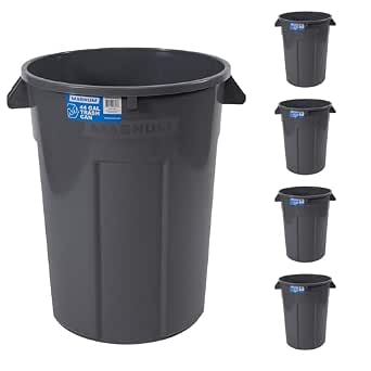 Magnum Gray 44 Gallon Trash Can, Construction Grade, Heavy Duty Plastic-785070