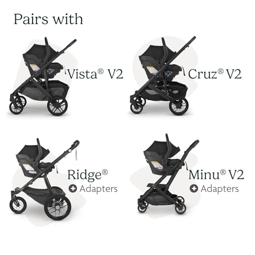Image of UPPAbaby Mesa Max Infant Car Seat /Base with Load Leg and Robust Infant Insert Included /Innovative Safety Features + Simple Installation /Direct Stroller Attachment /Jake (Charcoal)