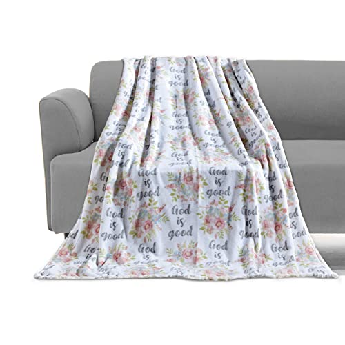 Image of Elegant Comfort Lightweight Printed Throw Blanket- All Season, Ultra Soft, Cozy and Plush- Decorative Throw Blankets, Perfect for Lounging, 50 x 70 inches, Blessed, Throw Blanket