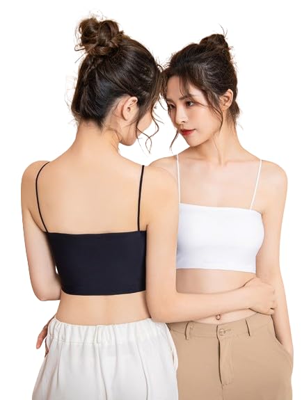hirrnik Women Bra - Girls Bra Lightly Padded Bra Sports Bra Nylon Material Seamless Bra (Full Coverage, Removable Padded) (Free Size)(28-30-32-34) Combo Bra Pack of 2-picture-39