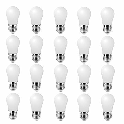 Wulun Lampadina A Led E27, 3 W, A50, 2700 K, Luce Bianca Calda, 300 Lm, 30 W, Angolo Di Diffusione Di 230°, Lampadina A Led E27, Non Dimmerabile, Conf