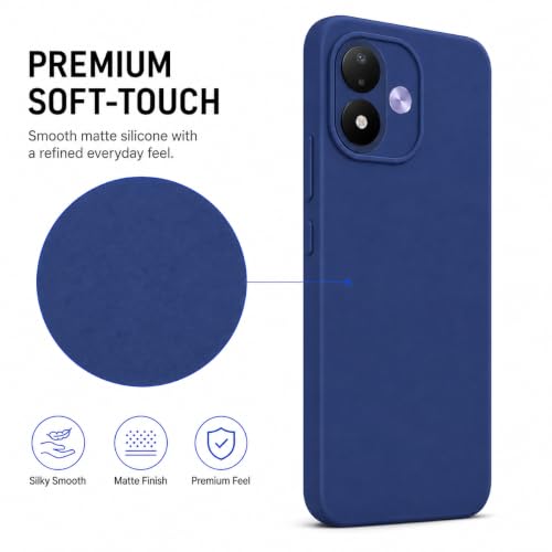 Image of FIRST MART Matte Silicone Back Cover for Redmi Note 17 - Blue