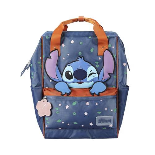 Disney Stitch Convertible Backpack and Crossbody Bag with Adjustable Straps
