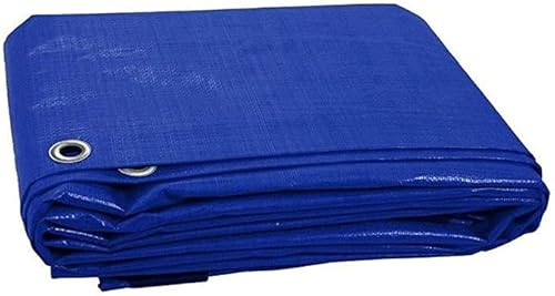 KAV - Tarpaulin waterproof heavy duty 130 GSM LARGE - 3.60 M x 4.80 M (12ftx 16 FT) with Eyelets ground sheet Multifunctional Quality Cover Tarp (Blue)