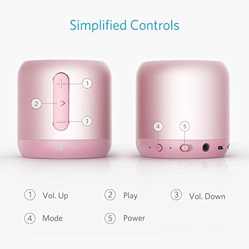 Anker Soundcore mini, Super-Portable Bluetooth Speaker with 15-Hour Playtime, 66-Foot Bluetooth Range, Wireless Speaker with Enhanced Bass, Noise-Cancelling Microphone, for Outdoor, Travel, Home