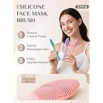 Rena Chris 3 Pcs Silicone Face Scrubber, 3 in 1 Face Mask Applicator & Facial Cleansing Brush, Pore Brush for Exfoliating, Blackhead, Skincare Applicator Tools - Image 2