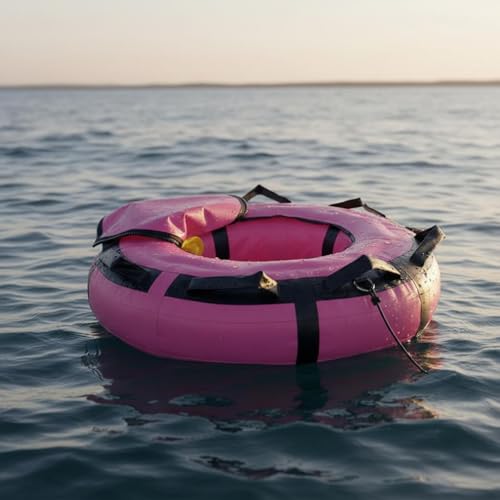 Boya inflable de buceo libre con asas de PVC resistente y puntos de anclaje 2