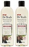Dr. Teal's Moisturizing Bath & Body Oil 2-Pack (17.6 Fl Oz Total) Moisture + Ultra Rich Shea Butter & Essential Oil. Treat your skin, your senses, and your stress.