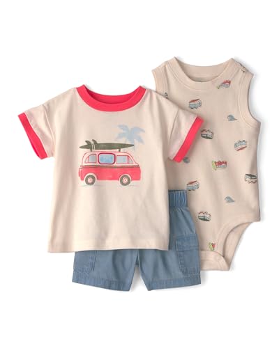Carter's Boy 3-Piece Short Set, Cream, NB