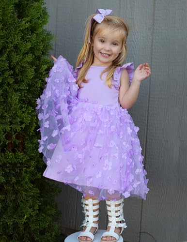Toddler Tutu Dress Girls Ruffle Tulle Dresses Cute Summer Party Princess Sundress for 2-7Y3