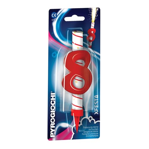 Exclusive Online Numbered Sparklers Ice Fountain with Flames - Pack of 1 | Ideal for 8th Birthdays, & Anniversary Celebrations | Vibrant Party Fountains (8)