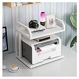 1. Fabriqué de carte de densité de haute qualité: le support d'imprimante est constitué d'une planche artificielle de haute qualité, avec un fond stable, une surface lisse de l'étagère, belle et durable