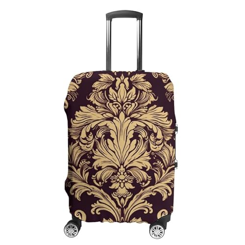 Damask Pattern Suitcase Cover Washable Luggage Cover Dust-proof Luggage Protector Cover Anti-Scratch Travel Suitcase Protector Fits 18-32 Inch Luggage