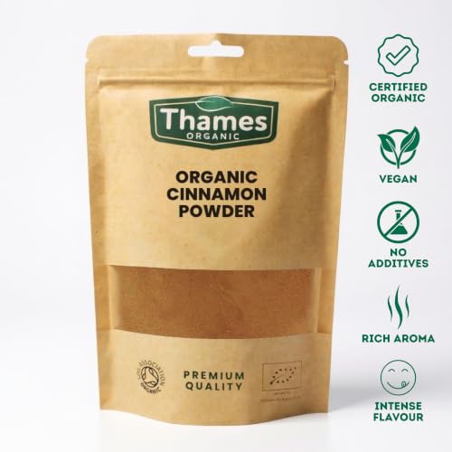 Organic Ceylon Cinnamon Powder, No Additives, No Preservatives, Non-GMO, Vegan - Perfect for Baking, Cooking, and Beverages - Thames Organic 100g - Image 3