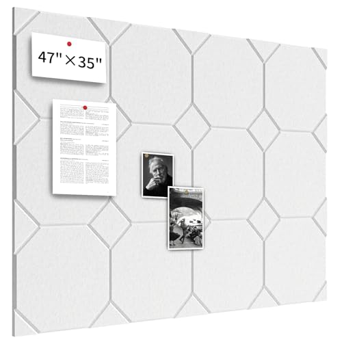 Soundsbay Large Cork Board, 30x30cm Pack of 12 Bulletin Board, Self-Adhesive Pin Board for Walls,School, Office, Felt Wall Tiles for Photos Memos