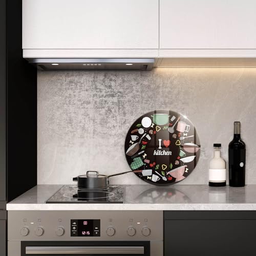 Planche à découper 40cm Wallfluent résistante à la cuisson avec illustration j'aime la cuisine