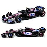 Xiangtat 1/43 2024 BWT Alpine F1 Team A524 10# Pierre Gasly F1 31# Esteban Ocon Alloy Car Die Cast Car Model Collection Gift (1/43 A524 Pink 10#)