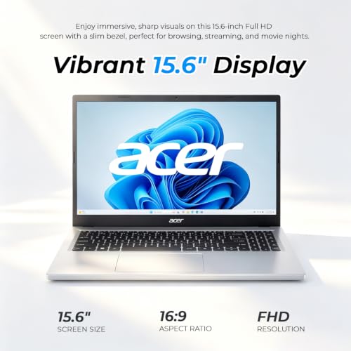 Image of Acer Aspire Go 15.6 inch Business Laptop, AMD Ryzen 7 7730U 8-Core 16-Thread, 8GB RAM, 256GB SSD, FHD Display, Wi-Fi 6, Windows 11, Built for Powerful Multitasking