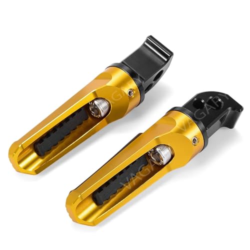 Image of Vagary Pedals Rear Foot Pegs Passenger Footrests For Yamaha R15 V3, V4, R15M, MT-15, V2, FZ-X KTM, Suzuki, Aerox 155, NS 200 (Golden)
