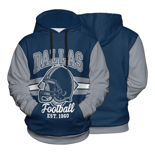 Mens Football Hoodie Team City Pullover Hooded for Men Women 3d Print Casual Sweatshirts Hooded Fans Gifts XL