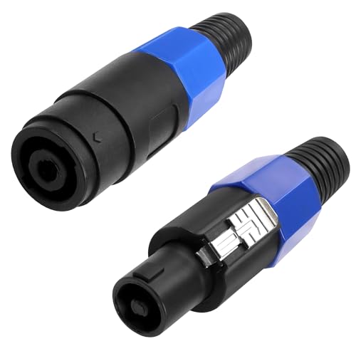 Conector Speakon NL4FC 4 polos macho y hembra 2 unidades miniatura 1