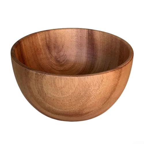 Ensaladera de madera, cuencos redondos de madera decorativos, cubertería de madera, cuenco de frutas, ensalada para frutos secos, alimentos, aperitivos, aperitivos y ensalada