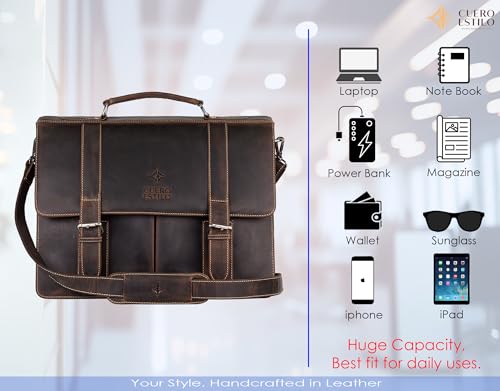 Leather Laptop Bag – Handcrafted Floater Leather, Compact & Stylish for Office & Travel4